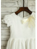 Cotton Puffy Sleeves Flower Girl Dress